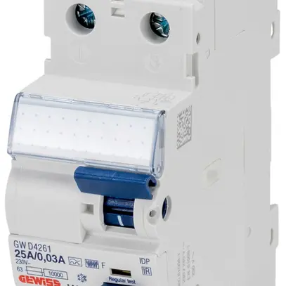 Interrupteur différentiel Gewiss 90 RCD 2P 230V 25A 0.03A F 2UM 