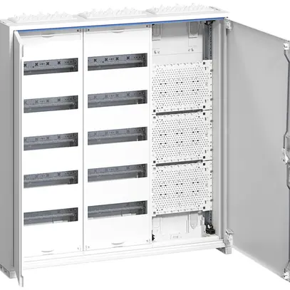 Distributeur AP Hager univers 5-rangées média 120UM porte IP44 800×800×160mm 