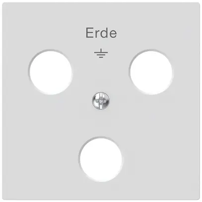 Frontplatte Hager kallysto zu Woertz-Erdsteckdose mit 3 Verbinder weiss 