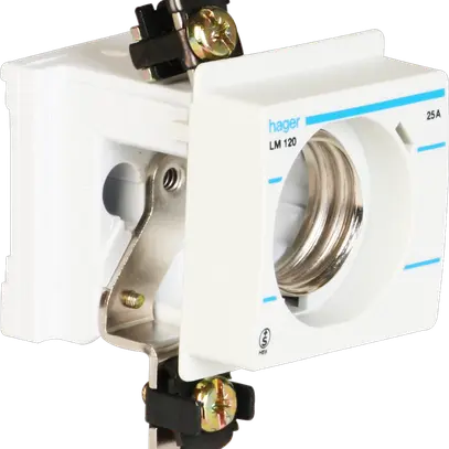 Portafusibile INS Hager DII 25A copertura frontale profondità INS 44mm SN basso 