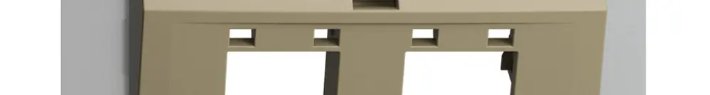 UP-Montageset EDIZIOdue, mit Schrägauslasshaube, für 2×RJ45, sand 