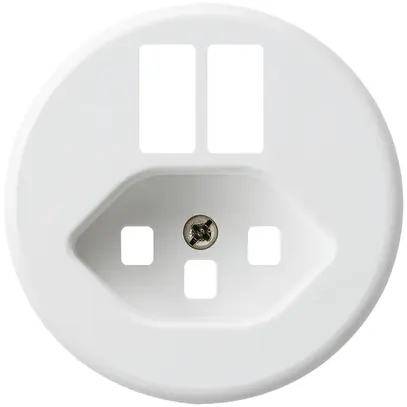Frontscheibe basico H f.Steckdose 2×USB & Typ 23 weiss 