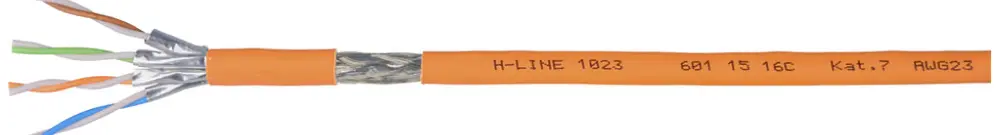 Cavo informatico H-LINE 1023 S/FTP 4×2×0.56 FRNC/LSZH 1000MHz cat.7 arancia Cca 
