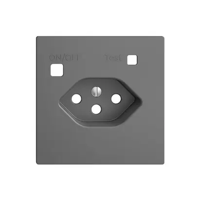 Kit frontale EDIZIOdue per presa FI F, T13, grigio scuro 