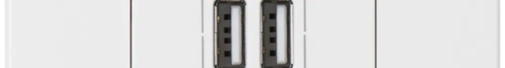 Presa di carica USB AP 2 moduli, doppio bianco 