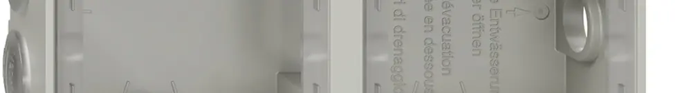 NAP-Kopfzeile Feller NEVO, 1×2, für N.CO-Apparate, lichtgrau 