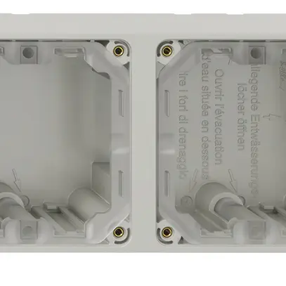 NAP-Kopfzeile Feller NEVO, 1×2, für N.CO-Apparate, lichtgrau 