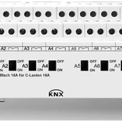 Attuatore-commutatore INS KNX 8×16A carico-C 8UM REG-K 