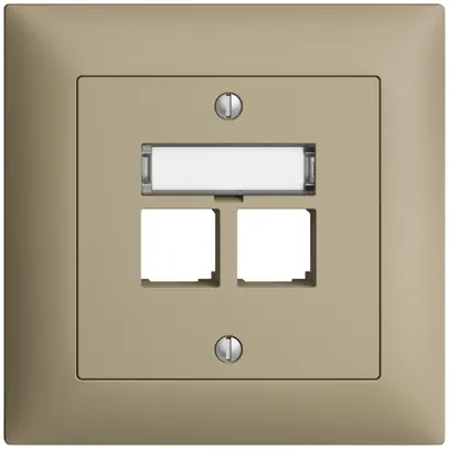 Kit di montaggio INC S-One EDIZIOdue FMI per 2×RJ45 diritto, sand 