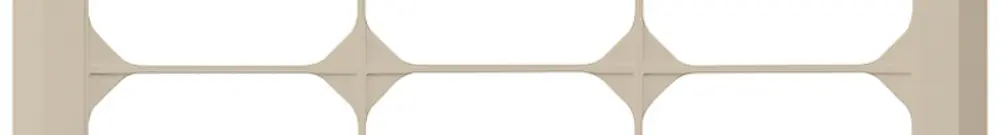 Cadre de recouvrement ENC kallysto.line 4×3 beige vertical 272×212mm 