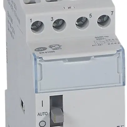 Contattore AMD CX3 con bobina 230V AC, 4 contatti, 25A, a basso rumore 