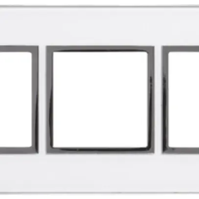 Intestazione INC Legrand Arteor 1×3, orizzontale, mirror white 