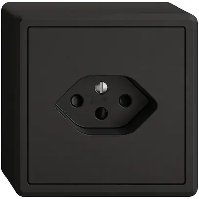 AP-Steckdose EDIZIO.liv SNAPFIX® 1×T13 mit Shutter sz 