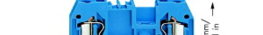 Morsetto di passaggio WAGO 2.5mm² 2L blu 