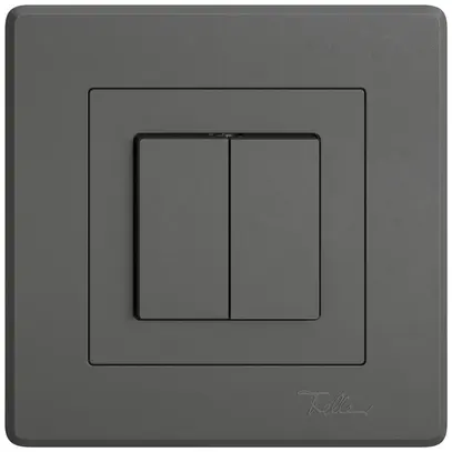 Contact à poussoir ENC EDIZIO.liv SNAPFIX® 2×AR/1P grf 