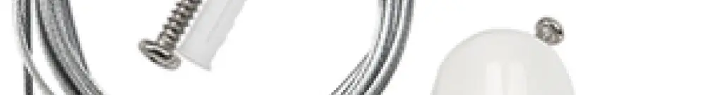 Seilabhängung-Set SG ShopLine Kunststoff/Stahl Ø50×5000mm weiss 