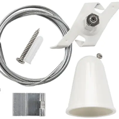 Seilabhängung-Set SG ShopLine Kunststoff/Stahl Ø50×5000mm weiss 