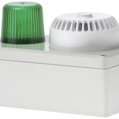 Lampe flash Hugentobler type 110 avec sirène 230VAC 5Ws vert 