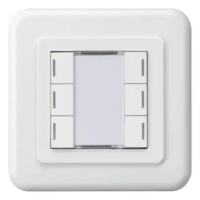 Pulsante INC Hager basico C KNX sestuplo LED bianco 