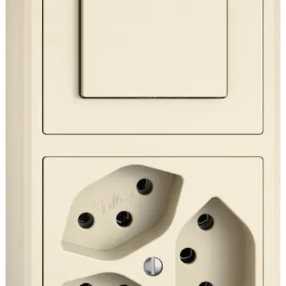 Combinazione AP EDIZIO.liv SNAPFIX® 2×1 140×74mm schema 3/1L+3×T13 crema 
