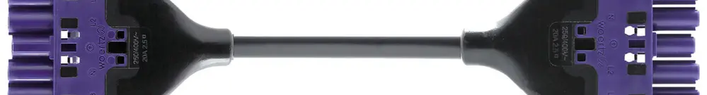Verbindungsleitung Woertz 49345/C1 5×2.5mm² 400V 20A 5m vi Buchse-Stecker Cca 