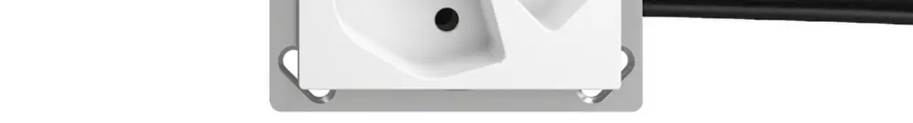 Prise INC EDIZIOdue 3×T13 L1 blanc pour câble plat Technofil 