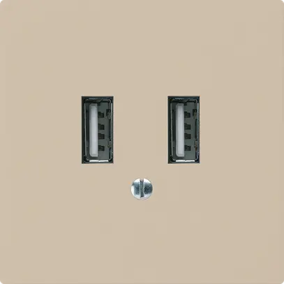 Prise de charge USB ENC Hager kallysto A 240V 2400mA beige 