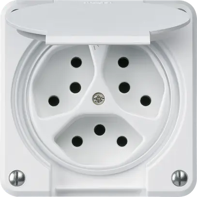Presa INC robusto 3×tipo 13/1 bianco per combinazione 