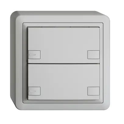 Poussoir KNX RGB AP EDUE, 250mW, a.LED RGB, 2×poussoir, comm.2×touches, grc 