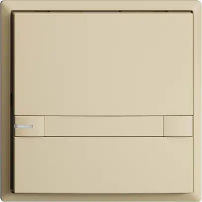 Poussoir ENC KNX 1× EDIZIOdue colore vanille RGB avec LED avec insert papier 