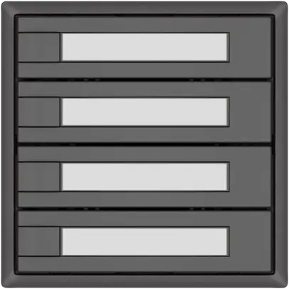 Poussoir KNX RGB EDIZIO.liv SNAPFIX® capteur temp.s.LED étiqu.4× comm.1T grf 