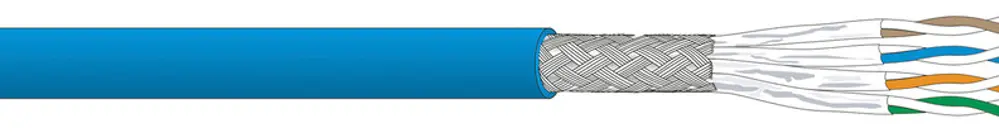 Câble informatique Dätwyler CU 7702 4P S/FTP cat.7 AWG26 FRNC/LSZH Dca bleu 