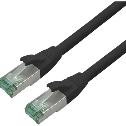 Câble patch RJ45 ROLINE RM cat.6A S/FTP AWG26 TPE noir 5m 