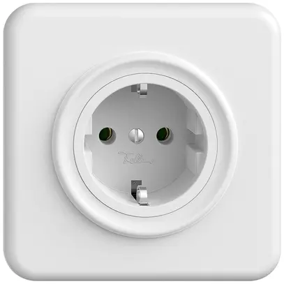 Presa INC Feller STANDARDdue Schuko 16A 230V 90×90mm bianco 