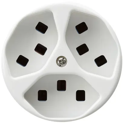 Presa Hager basico 3×tipo 23 A bianco 
