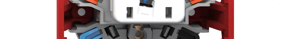 Kombination Feller SNAPFIX® S6K+T23 Seitenbeleuchtung bl 