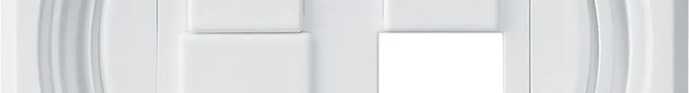 Kit di montaggio INC robusto IP55 piatto bianco per 2×Keystone per combinazione 