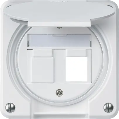 Kit de montage ENC robusto IP55 plat blanc pour 2×Keystone pour combinaison 