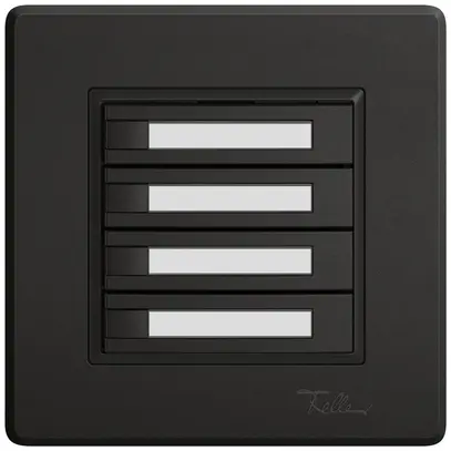 Poussoir universel ENC EDIZIO.liv UNI SNAPFIX® s.LED 4× comm.1T étiqu.no 
