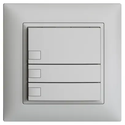 Pulsante KNX RGB INC EDUE FMI, 250mW, s.LED, 3×pulsante, com.1×tasto, grc 