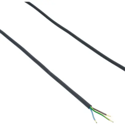 Cavo d'apparecchio Tdlr 3×0.75mm² 2m nero spina T12 
