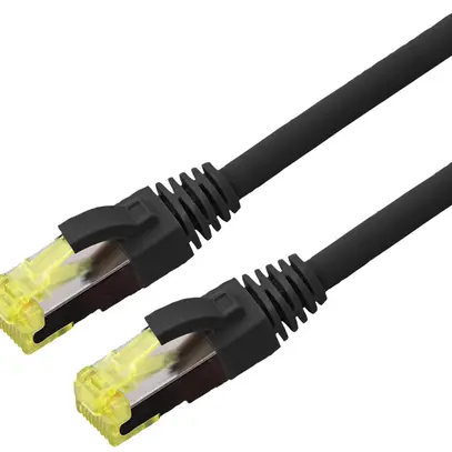 Cavo patch RJ45 ROLINE Stranded cat.6A S/FTP AWG26 LSZH nero 1m 