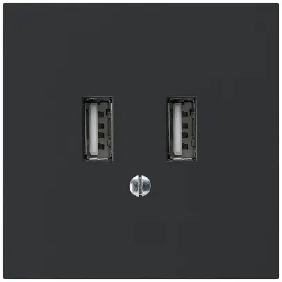 Presa di carica USB INC Hager kallysto A 240V 2400mA nero 
