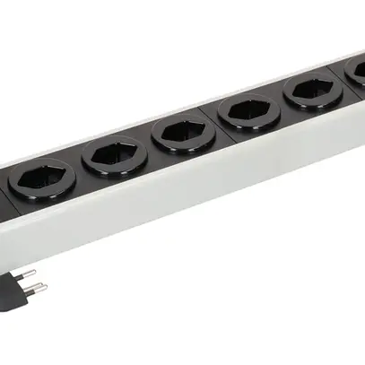 Prise multiple MH POWER LINE 10A 8×T13 1.5m gris-noir 