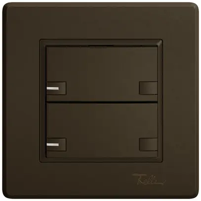 Poussoir KNX RGB ENC EDIZIO.liv SNAPFIX® capteur temp.RGB-LED 2× comm.2T br 