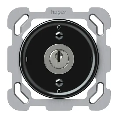 Interruttore a chiave INC origin interruttore 0/2L 16A 250V 0-I-0-I 77×77mm nero 