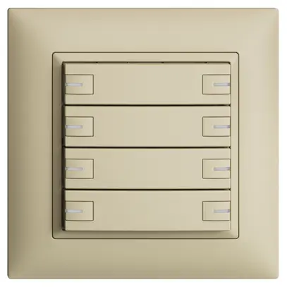 Poussoir KNX RGB ENC EDUE FMI, 250mW, a.LED RGB, 8×poussoir, comm.1×touche, van 