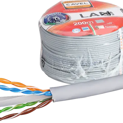 Cavo informatico Cat. 6 U/UTP 4x2xAWG23/1, grigio LSZH Una lunghezza