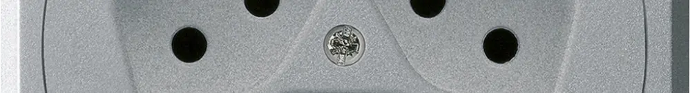 UP-Steckdose robusto 3×Typ 13 aluminium ohne Klappdeckel für Kombination 