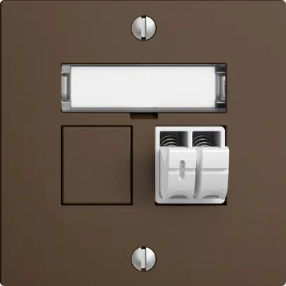 Presa audio Push Type EDIZIOdue F, 1×, kit di dicitura, coffee 